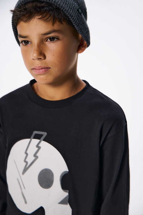 Springfield Kids Camiseta calavera ni&ntilde;o negro