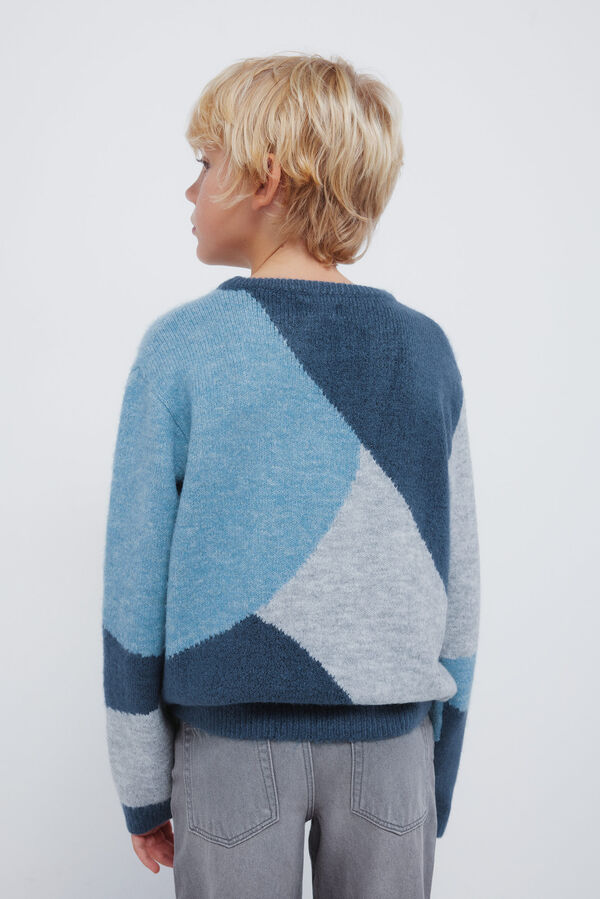 Springfield Kids Jersey figuras geometricas para ni&ntilde;o azul