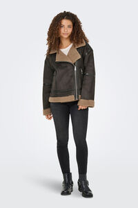 Only Casaco com efeito camur&ccedil;a 