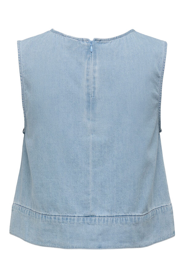 JDY Blusa mangas sem mangas azul