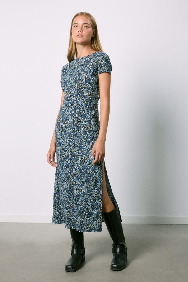 High Spirits Vestido Bouquet azul