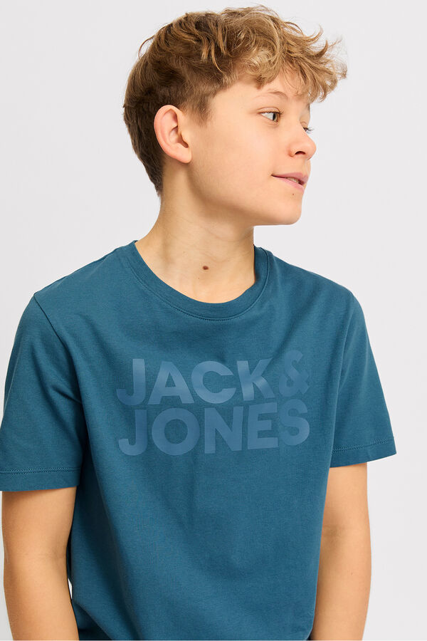 Jack & Jones Junior T-shirt de manga curta b&aacute;sica azul