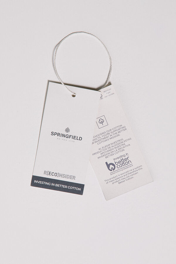 Springfield Camiseta Estampada Manga Fantas&iacute;a azul