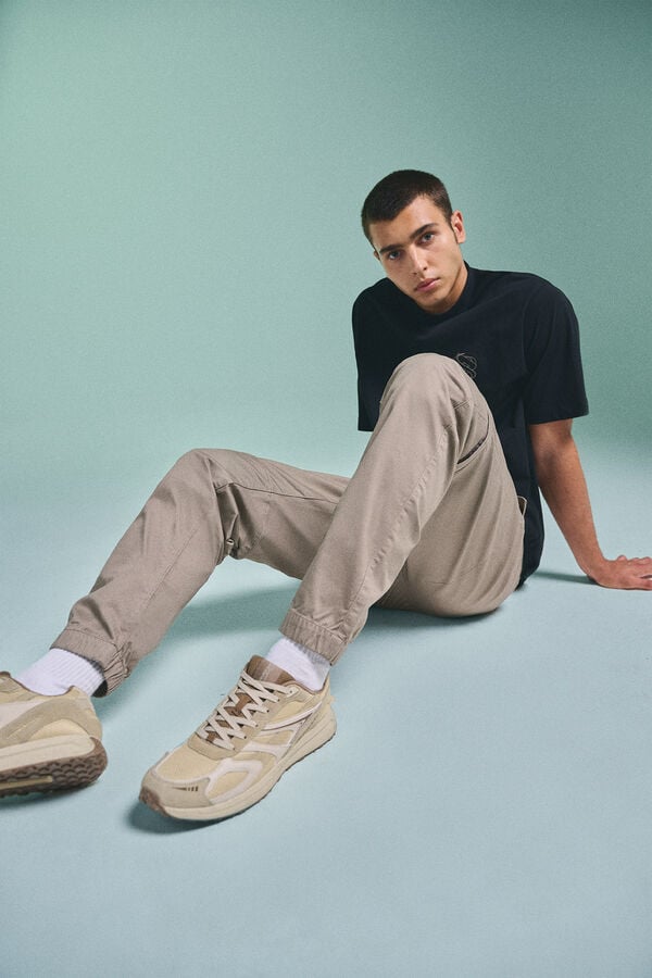 Springfield Pantal&oacute;n cargo confort slim fit nude