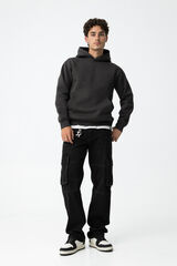 Tiffosi Young Jeans Cargo Wide Leg negro