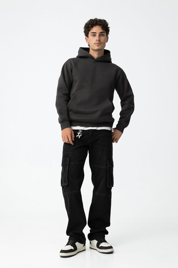 Tiffosi Young Jeans Cargo Wide Leg negro