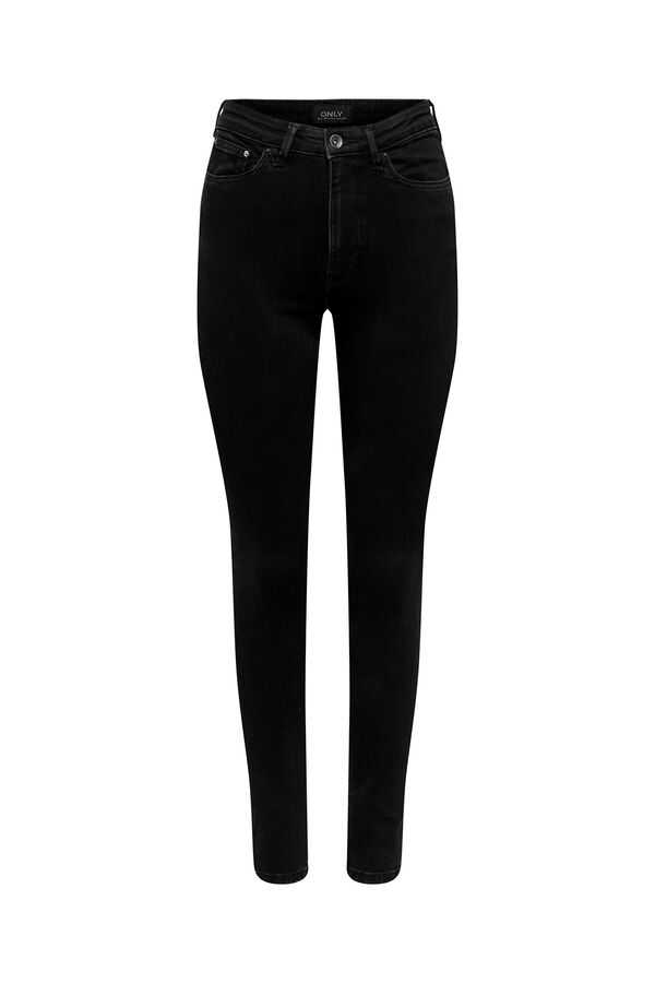 Only Jeans Skinny Tiro Alto negro