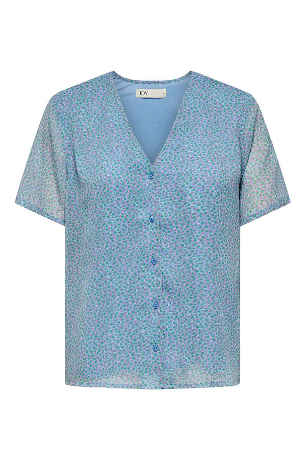 JDY Camisa manga curta estampada azul
