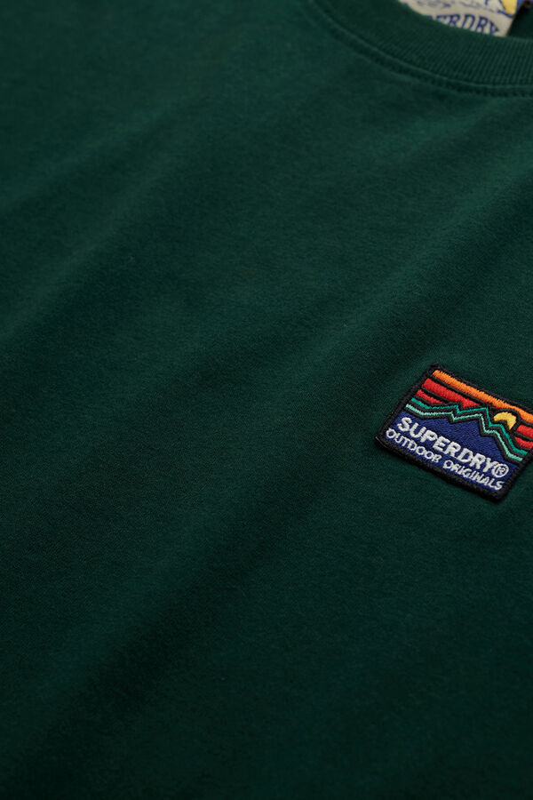 Superdry Camiseta de manga manga curta com gola redonda verde