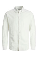 Jack & Jones Camisa slim fit con lino blanco