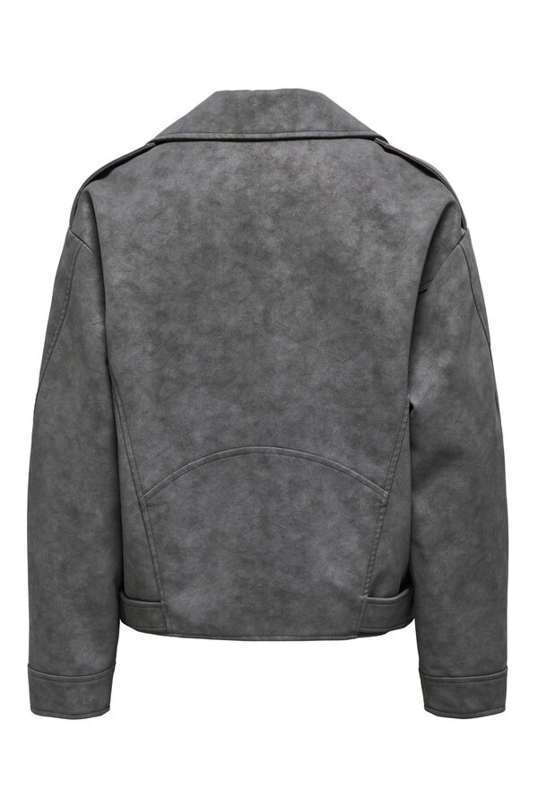 Only Biker de polipiel gris