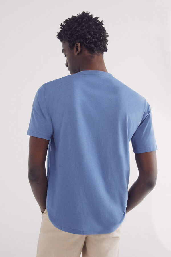 Springfield Camiseta básica com gola redonda azul