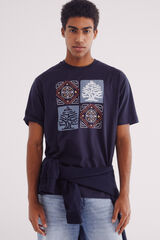 Springfield Camiseta &aacute;rbol &eacute;tnico azul