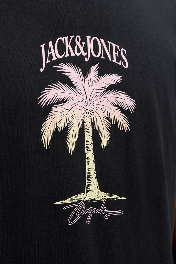 Jack & Jones Camiseta regular fit estampada negro