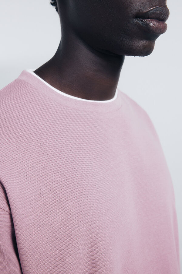 Springfield Camiseta dupla mini waffle vermelho