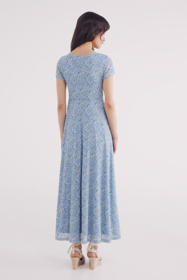 Springfield Vestido midi florecitas azul azul