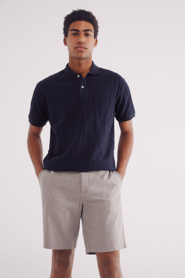 Springfield Bermuda estructura color slim fit nude