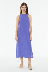 System Action Vestido largo de lino sin mangas morado/lila