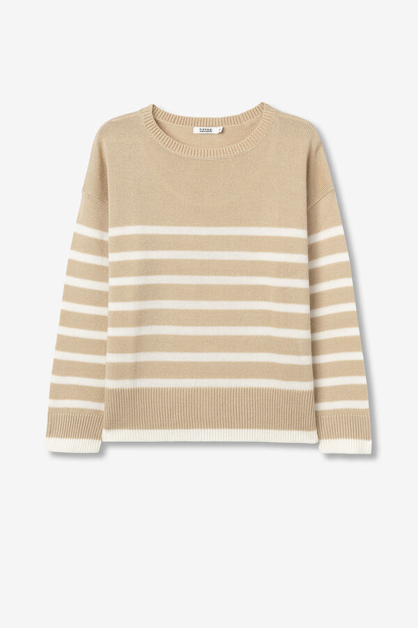 Tiffosi Su&eacute;ter Listrado bege