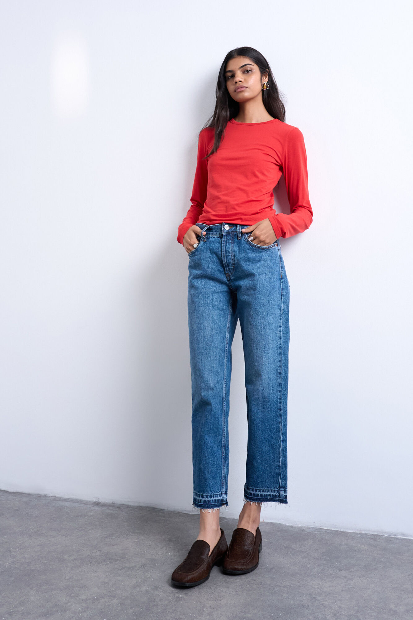 Topshop Jeans straight fit cropped.