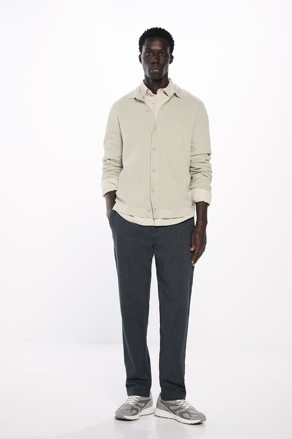 Springfield Cardigan estruturado colorido bege