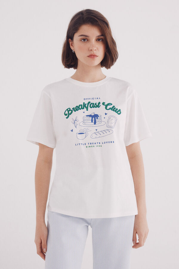 Springfield Camiseta gr&aacute;fica blanco