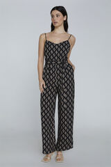 Only Mono largo estampado tirantes negro