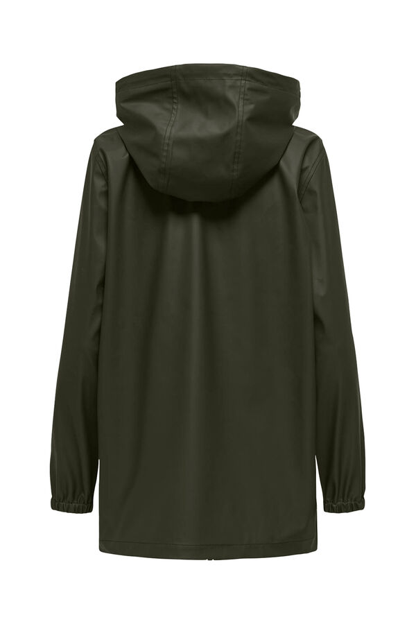 JDY Chubasquero con capucha verde