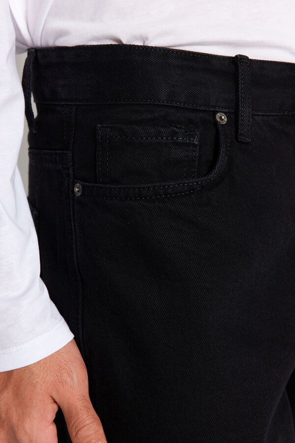 Trendyol Jeans regular de hombre negro