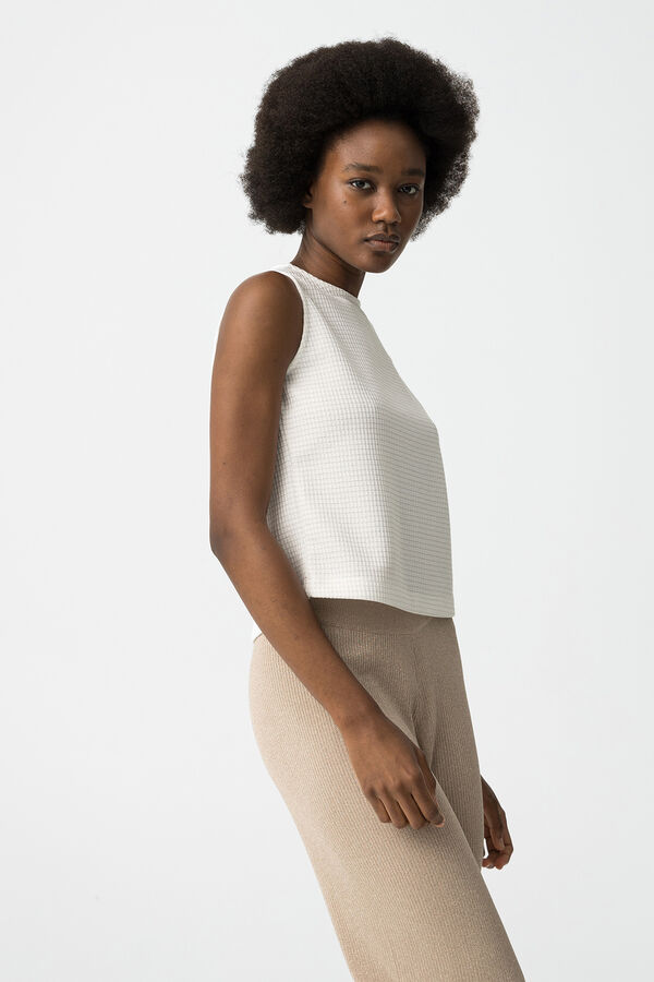 Tiffosi Top texturizado branco