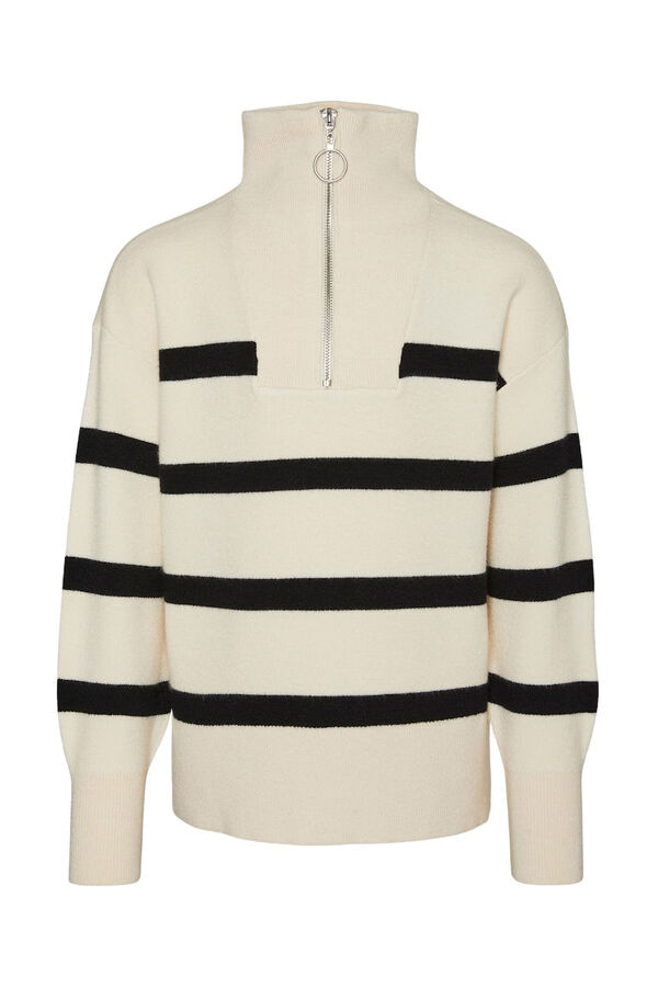 Vero Moda Girl Jersey cuello con cremallera gris