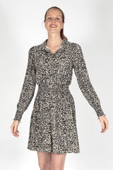 Brave Soul Vestido camiseiro curto bege