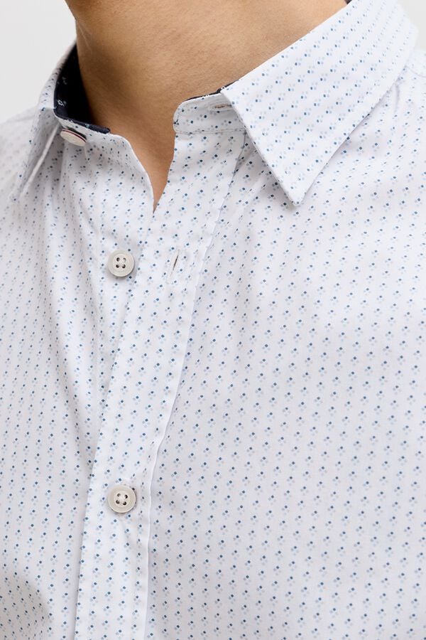 Jack & Jones Camisa slim fit estampada branco