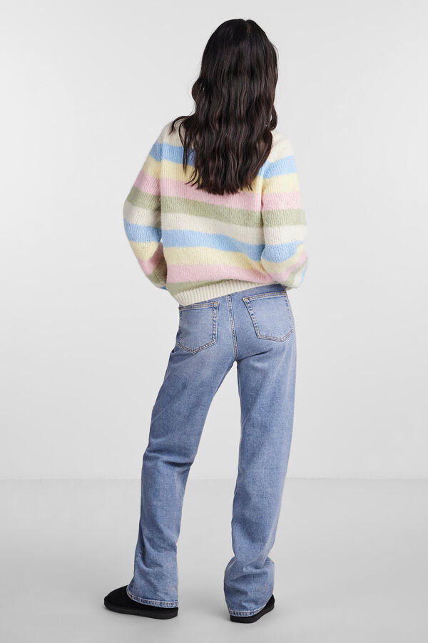 Pieces Jersey de punto suave gris