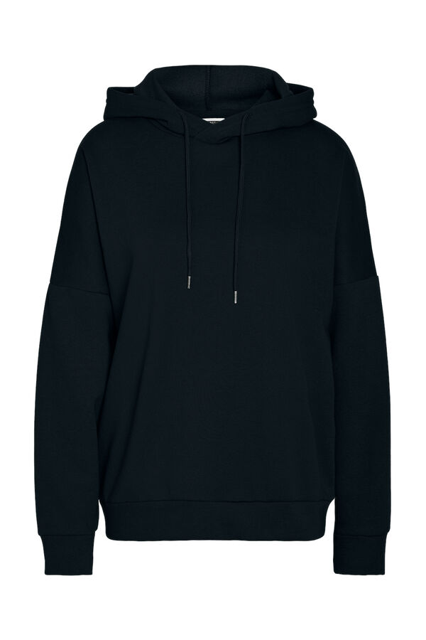 Noisy May Sweatshirt b&aacute;sica com capuz. preto