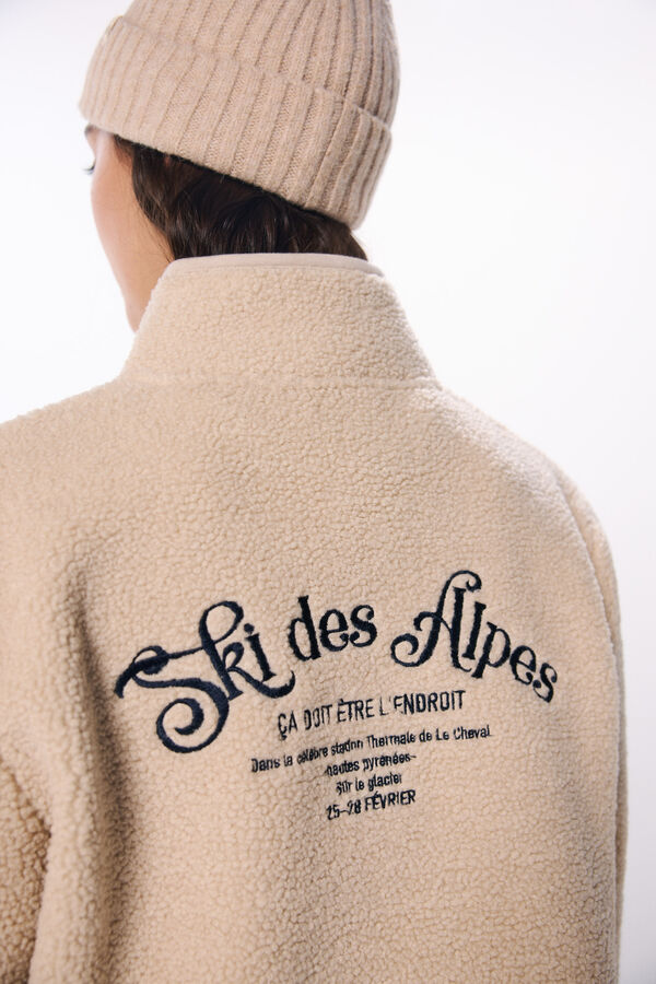 Springfield Sudadera borrego "Ski des Alpes" estampado