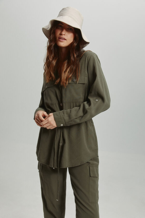 Only Casaco cargo cinzento