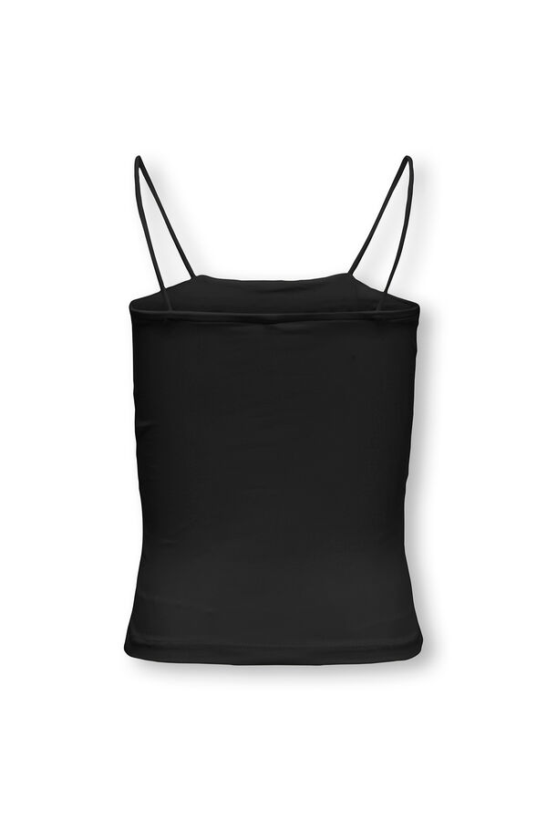 Only Girls Top de al&ccedil;as preto