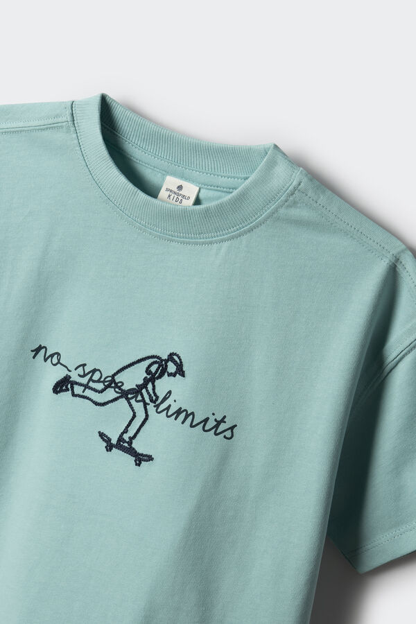 Springfield Kids Camiseta Skater ni&ntilde;o azul