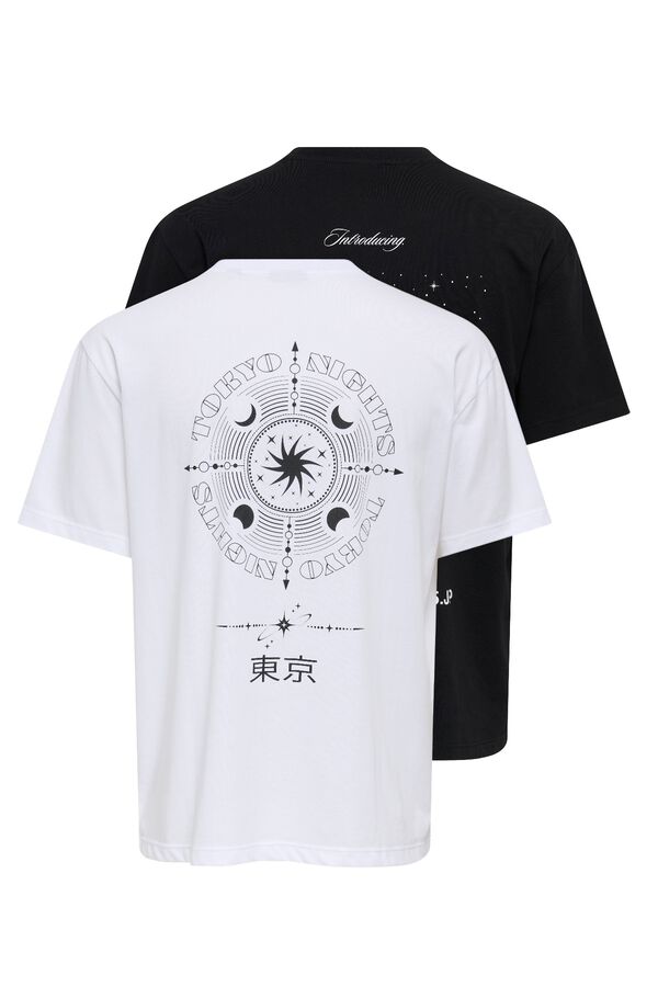 Only & Sons Pack 2 camisetas Jap&oacute;n negro