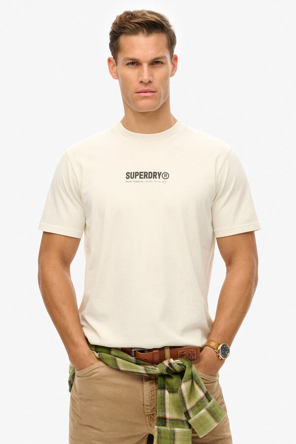 Superdry t-shirt manga curta  cinzento