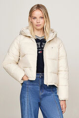 Tommy Jeans Chaqueta acolchada con capucha y cremallera azul