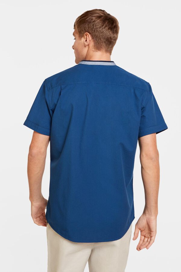 Springfield Camisa manga corta dobby mao azulado