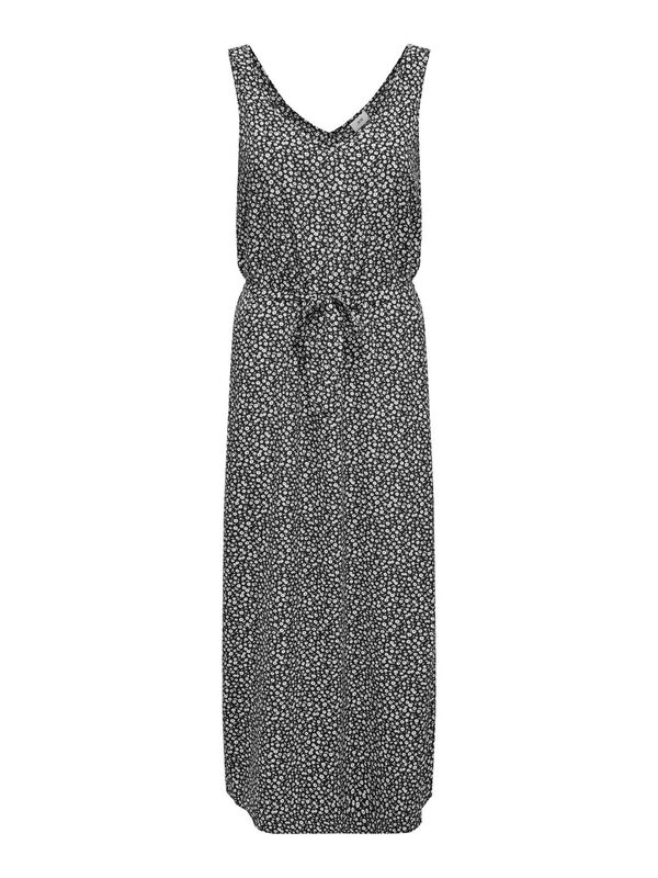 JDY Vestido comprido decote em V preto