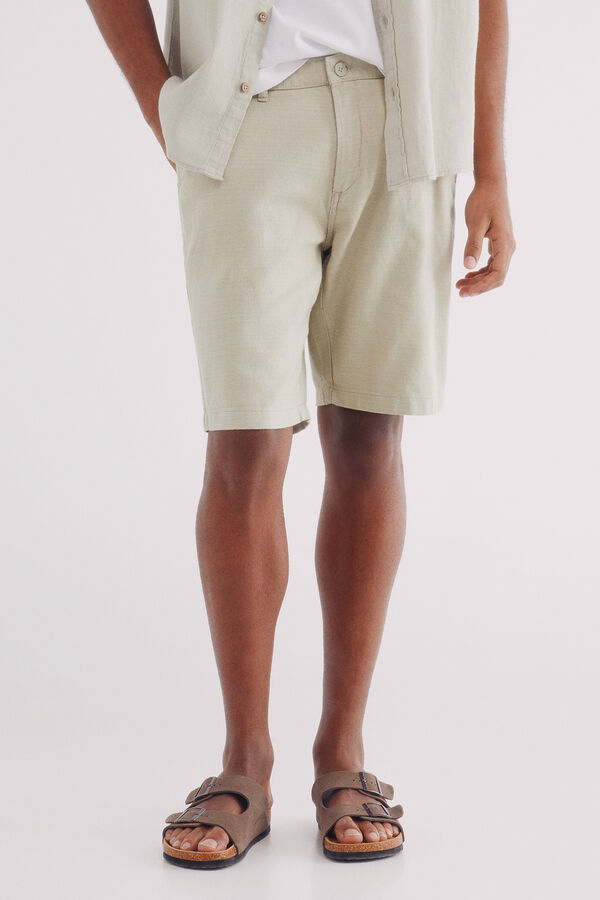 Springfield Bermuda algodón comfort fit kaki