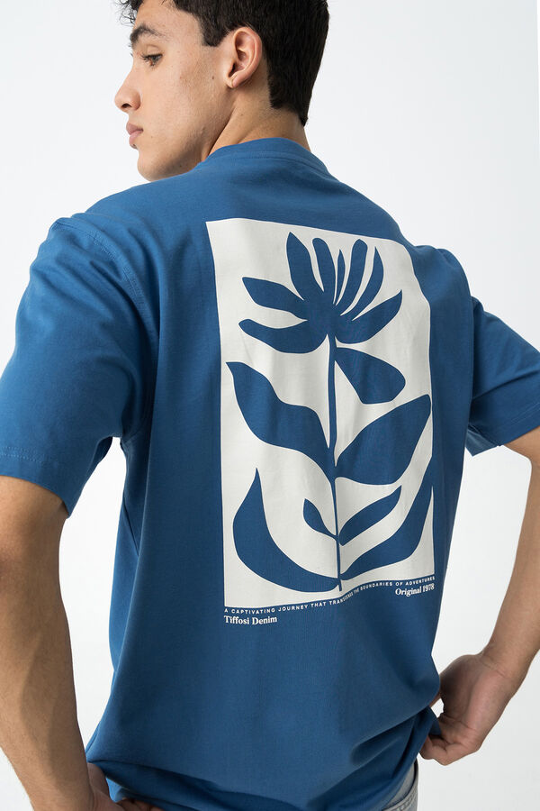 Tiffosi T-shirt estampada azul
