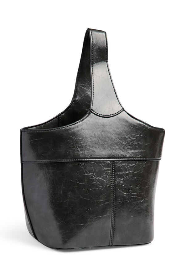 Pieces Bolso asa mediano cuadrado negro