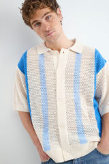 Balmohk Polo de crochet de manga curta azul