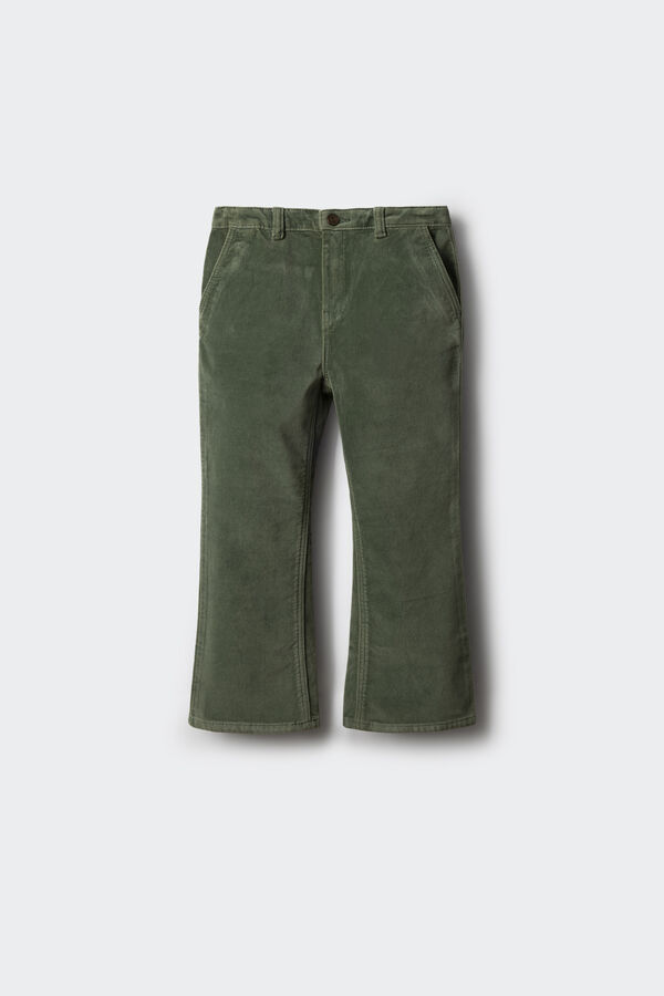Springfield Kids Pantalon flare velour niña verde