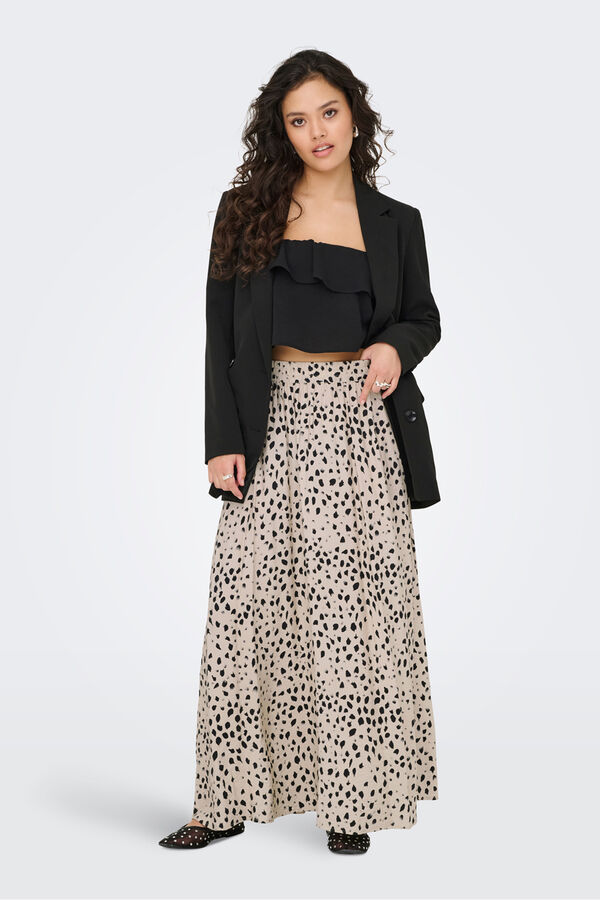 JDY Saia comprida estampada cinzento